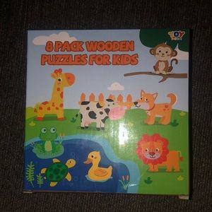8 Pack Wooden Puzzles for kid 12+Months